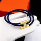HEM115 New trendy open-style bracelet - metal letter wristband - women's couple accessory