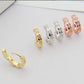 CEM197  New Single-row Drill Stud Earring Designer 18K Gold Stud Earring  Women  Love Promise Jewelry