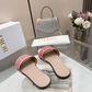 DEM345 Designer women Slippers red blue color sandals shoes for women high quality size 35 to 43