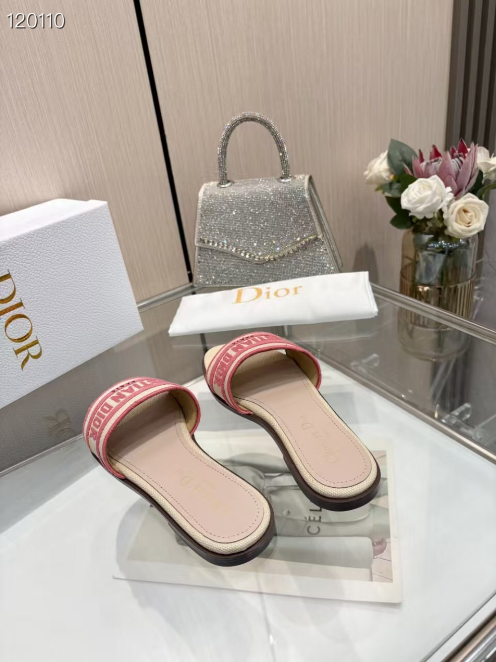 DEM345 Designer women Slippers red blue color sandals shoes for women high quality size 35 to 43
