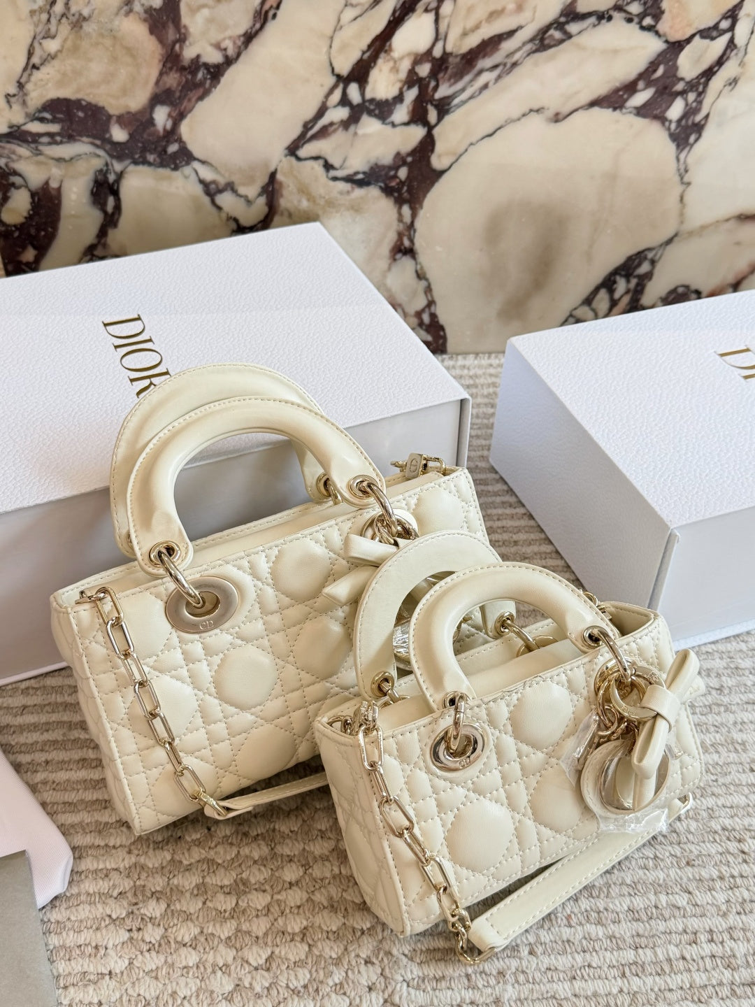 DEM302 New Designer Classic diamond-patterned bow handbag black white pink color women bag