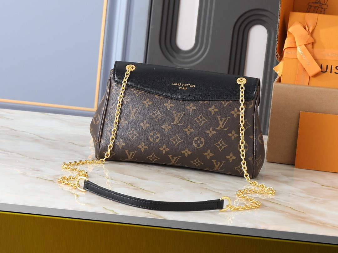 LEM336 Hot sale fashion black bag for woman hand bag beautiful gift  big size 30cm