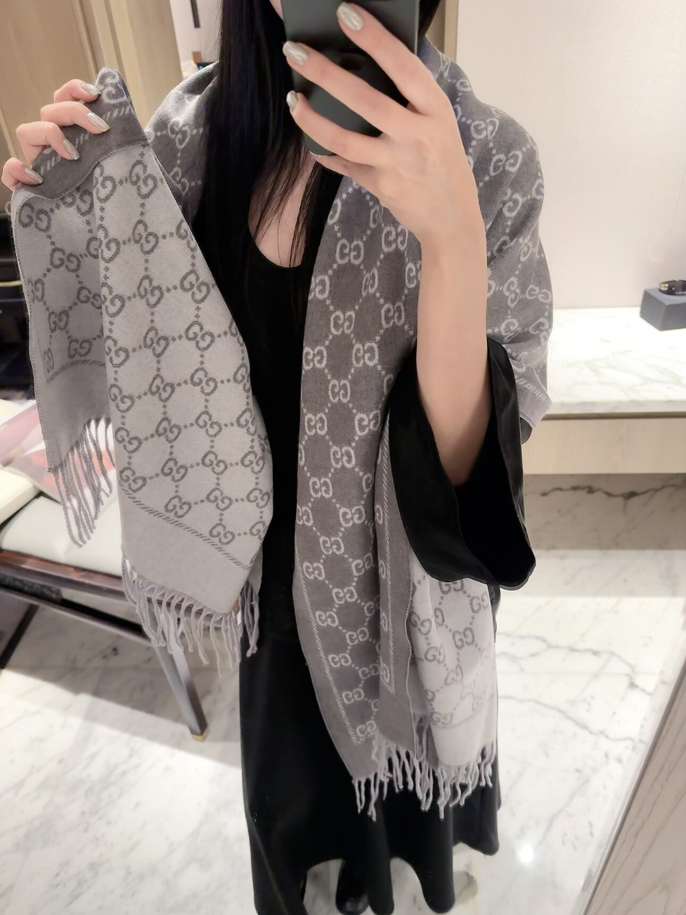 GEM268 new arrive  Hot sale dark gray color fashion beautiful  scarf  for woman gift  to choose 60x180cm