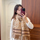 WEM02 luxury Designer Cashmere Scarf Winter Women Long Scarf Quality Headband Fashion Men brand Scarves Classic Printed Check Big Plaid Shawls Soft comfortable gift 65*180CM