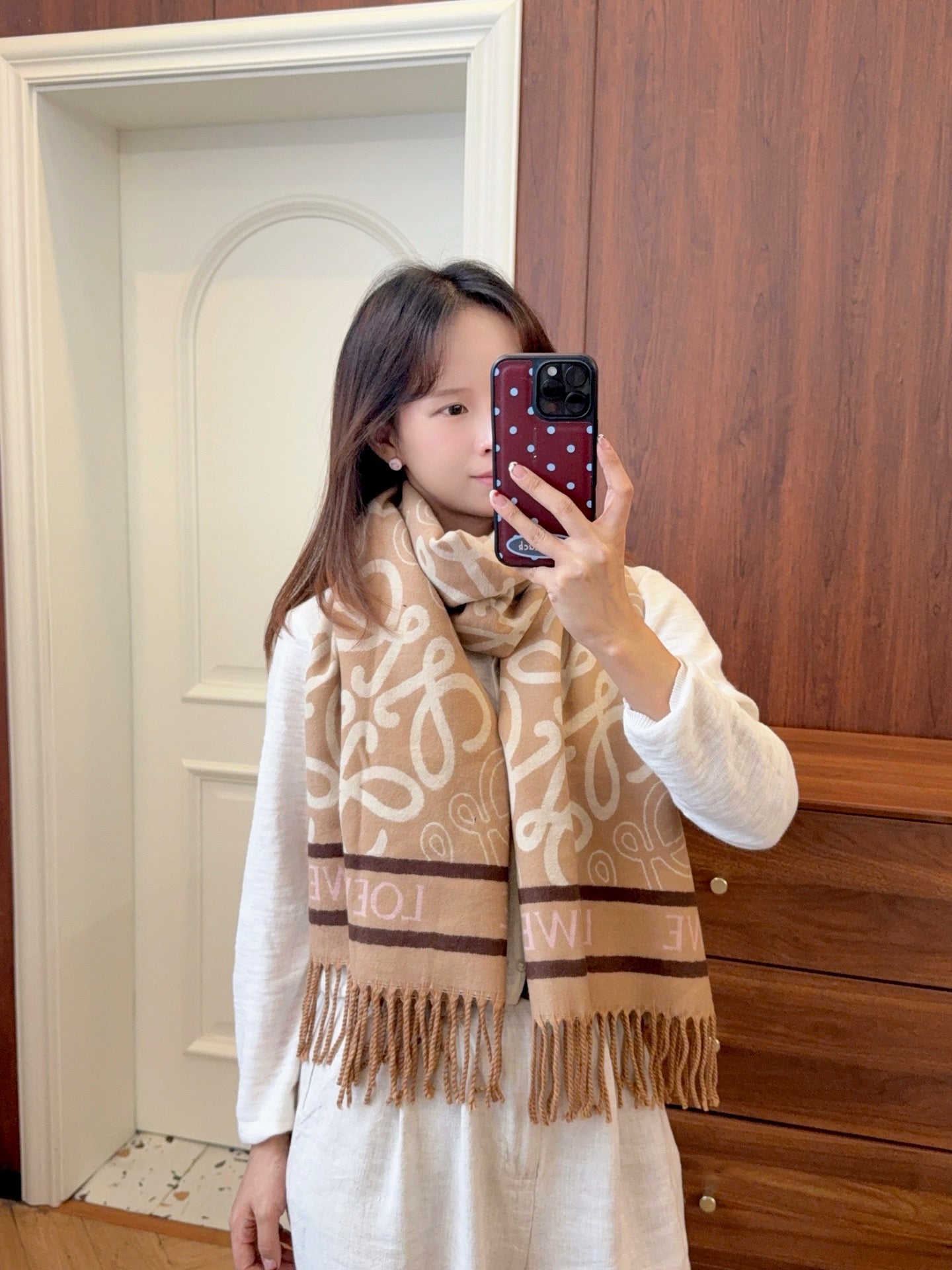 WEM02 luxury Designer Cashmere Scarf Winter Women Long Scarf Quality Headband Fashion Men brand Scarves Classic Printed Check Big Plaid Shawls Soft comfortable gift 65*180CM