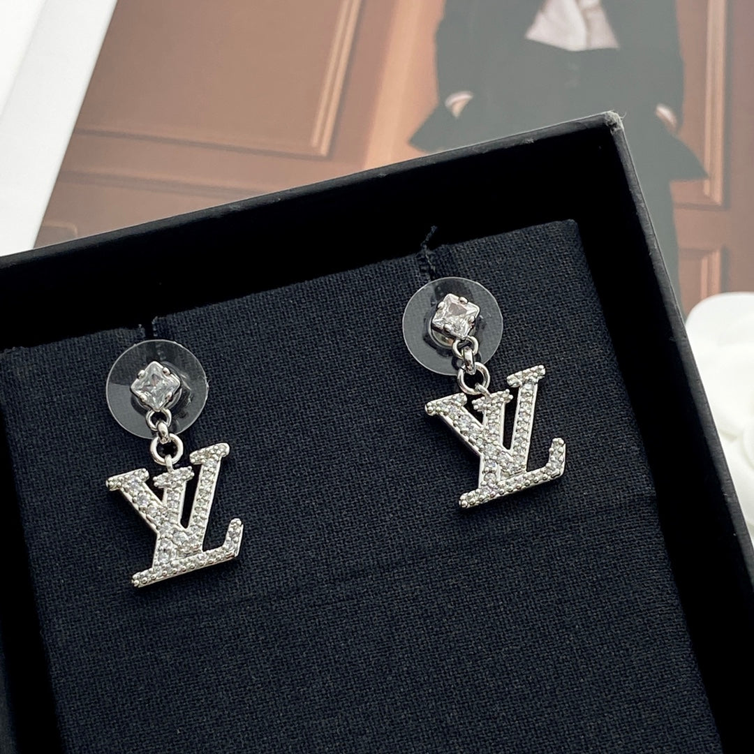 LEM393 New Arrive Fashion Gold Color  Full Diamond Earring  for Woman Jewelry Beautiful Jewelry To Choose Gift No with Box