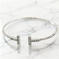 TEM39 New Fashion Titanium Steel T Bracelet Bangle for Women Gift Couples Cubic Zirconia Wedding Gift