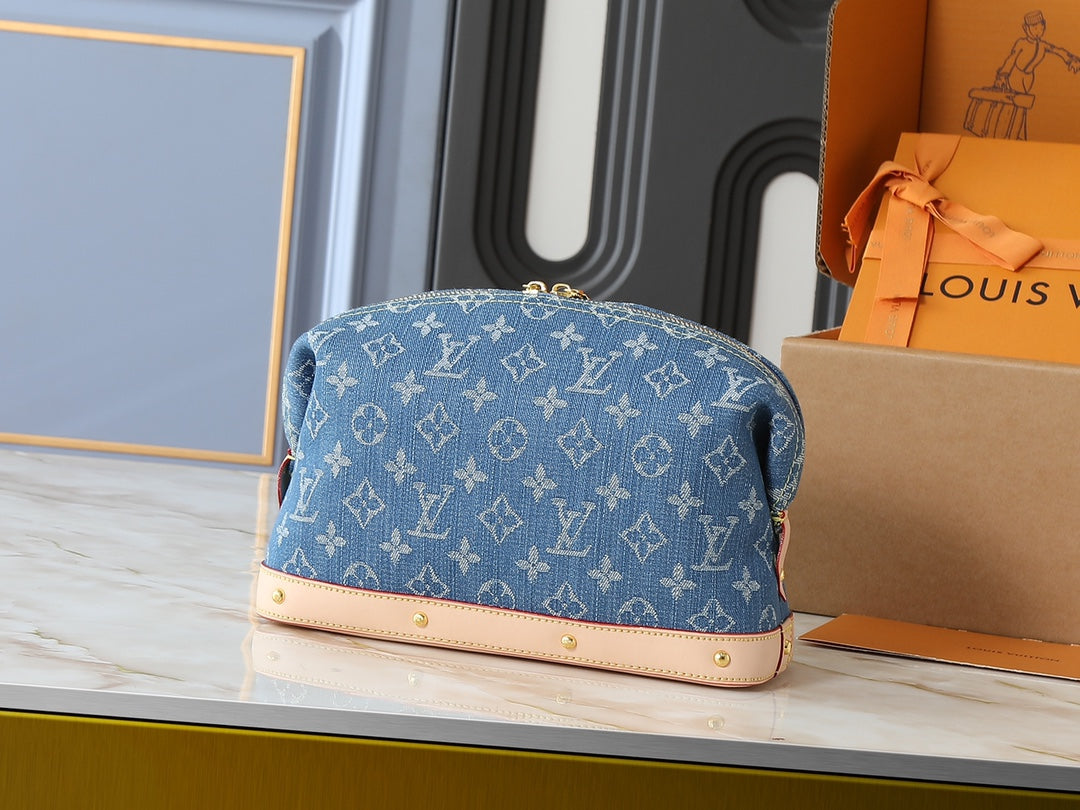 LEM280 Designer Bag Makeup Bag Luxury Cosmetic bag High Quality Women's Handbag Purse Cowhide travel Storage Bag Toiletry Bag Mini Brown vanity bag designer cosmetic bag 27 x 18 x 9cm