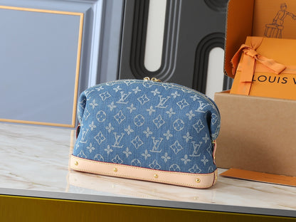 LEM280 Designer Bag Makeup Bag Luxury Cosmetic bag High Quality Women's Handbag Purse Cowhide travel Storage Bag Toiletry Bag Mini Brown vanity bag designer cosmetic bag 27 x 18 x 9cm