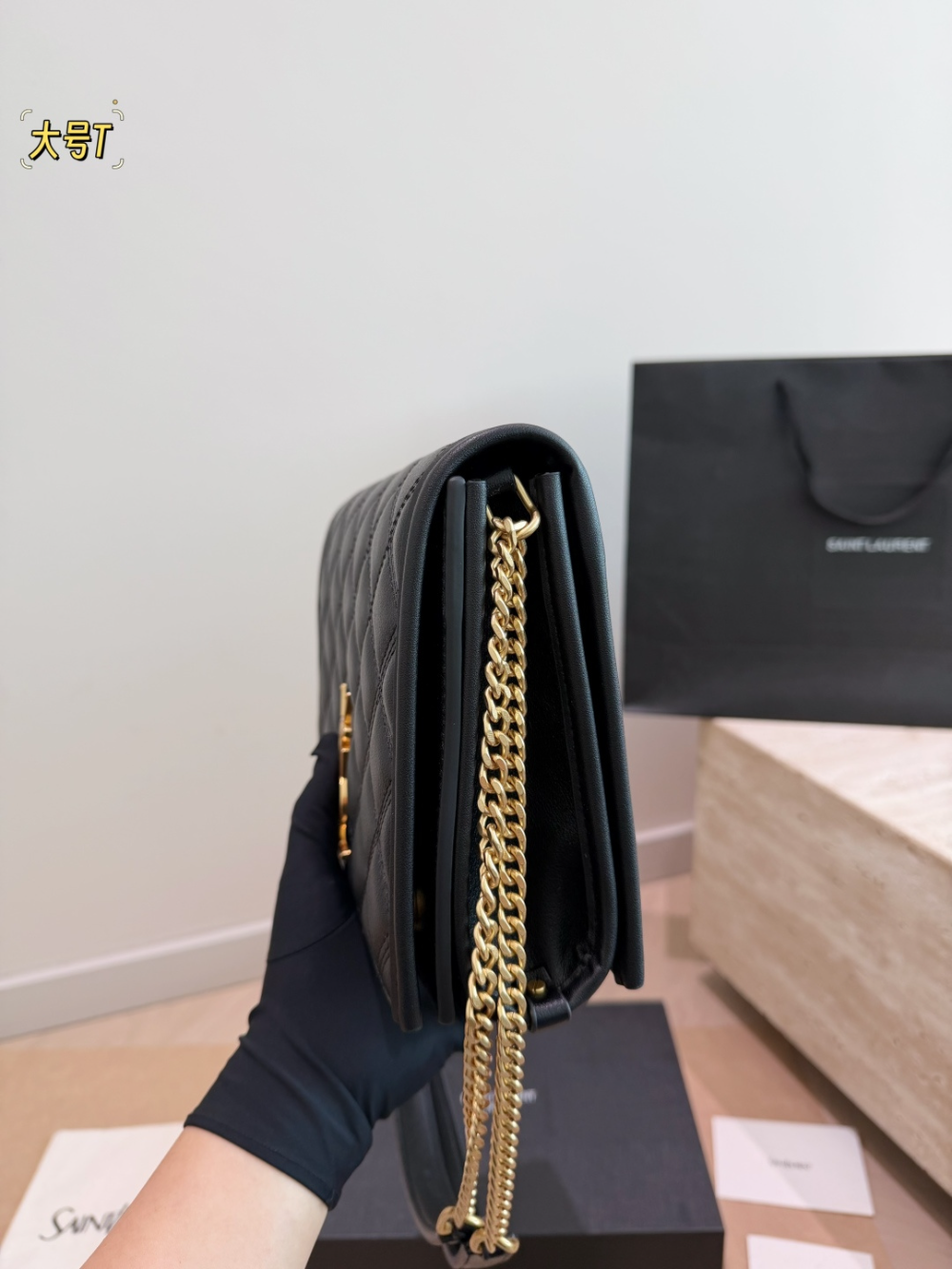 YLEM26 New arrive fashion black bag for woman hands bag beautiful gift to choose gift 28 cm