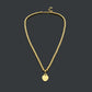 TEM40  New Fashion Titanium Steel Gold Silver Rose Color Love /Necklace for Women Charm Necklace Couples Gift
