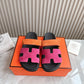 HEM101 Designer women Slippers sandals shoes for women mix color shoes high quality size 35 to 42