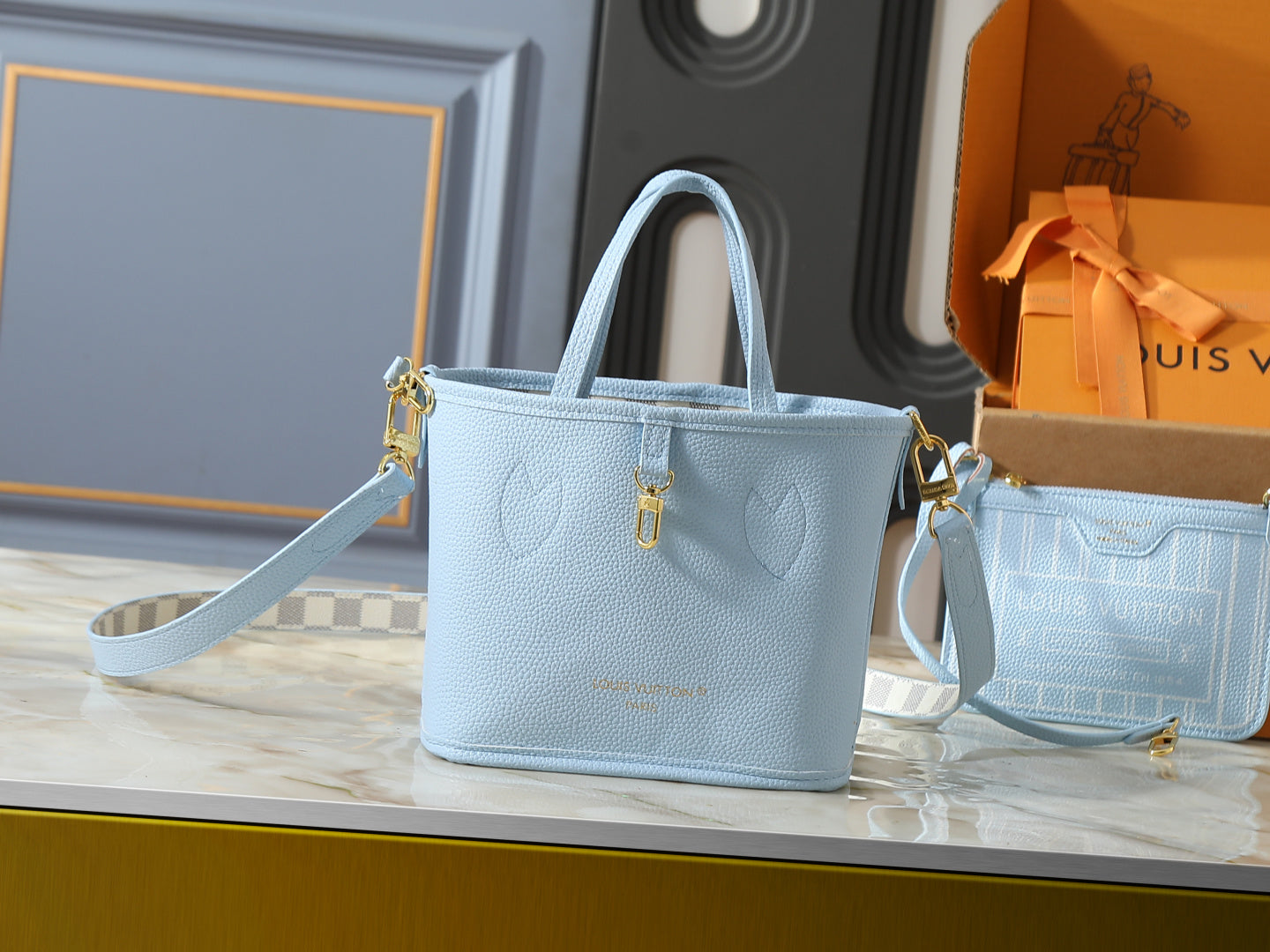 LEM491 New arrive fashion blue bag for woman hands bag beautiful gift to choose gift 2 size