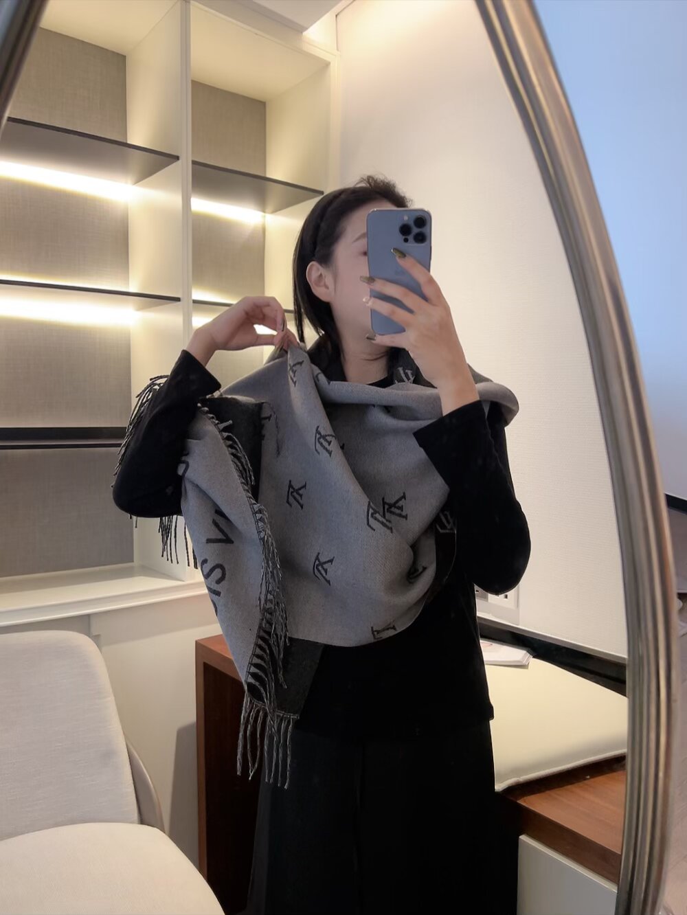 LEM293 New top Women Man Designer Scarf fashion brand 100% Cashmere Scarves For Winter Womens and mens Long Wraps Size 180✖️60cm