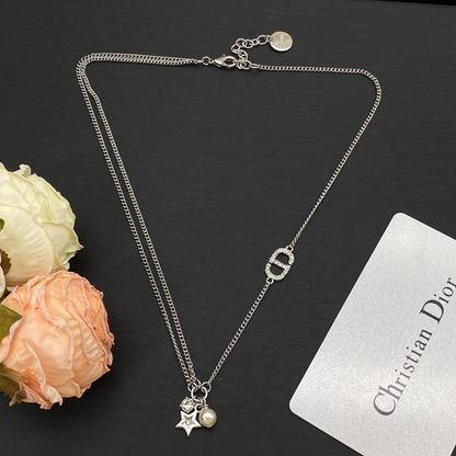 DEM389 Hot sale Fashion Titanium Stainless Steel heart Wedding diamond Necklace Bague Femme for woman gift