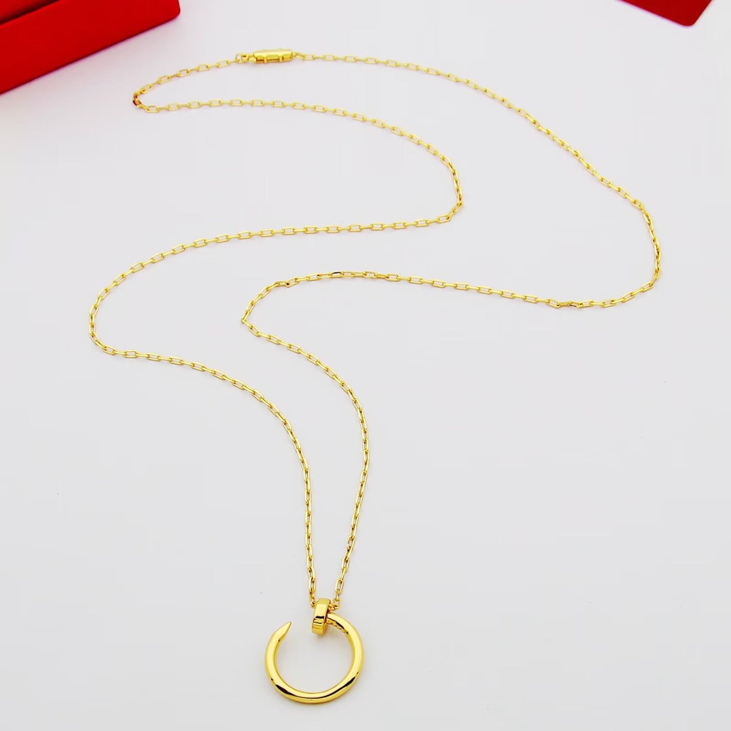 CEM190 Hot Sale New Arrive Fashion Nail Love Necklace for Woman  men Jewelry Gift To  about 45cm Long