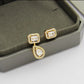 MEM16 New Full Diamond  Stud Earring Designer 18K Gold Stud Earring  Women  Love Promise Jewelry