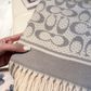 COEM18 new arrive  Hot sale grey black color fashion beautiful  scarf  for woman gift  to choose