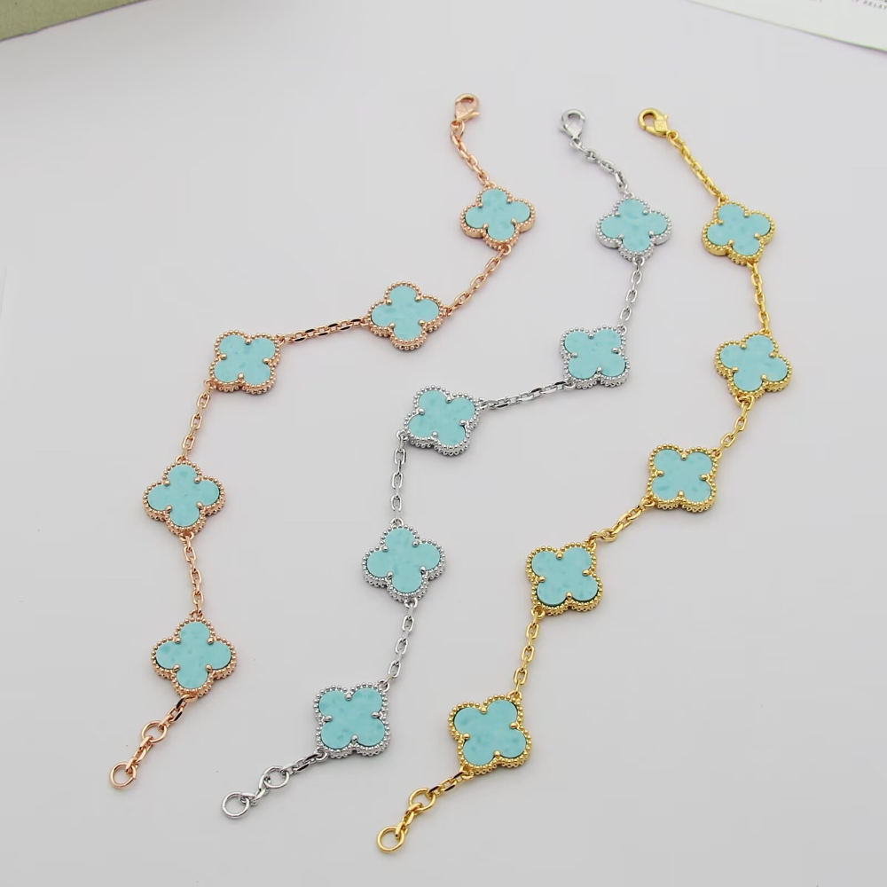 VAEM22 New trendy four-leaf collar chain bracelet personalized luxury high-end accessory available as a gift option