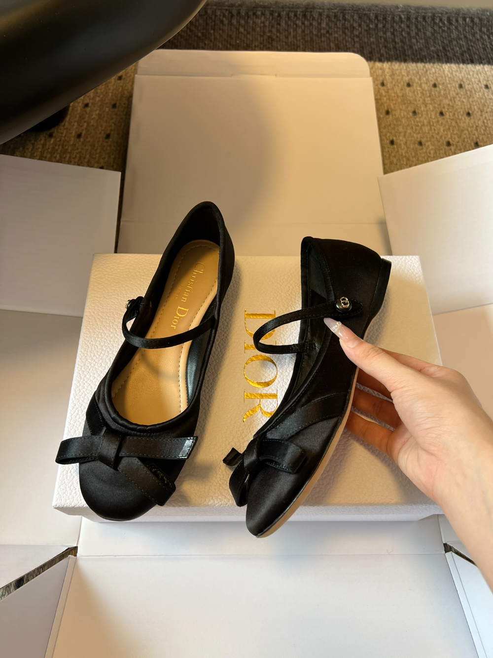 CEM298 New satin low-heeled Mary Jane shoes - Butterfly knot flat style fashionable and gentle women's shoes The color is exquisite and it is an excellent gift choice