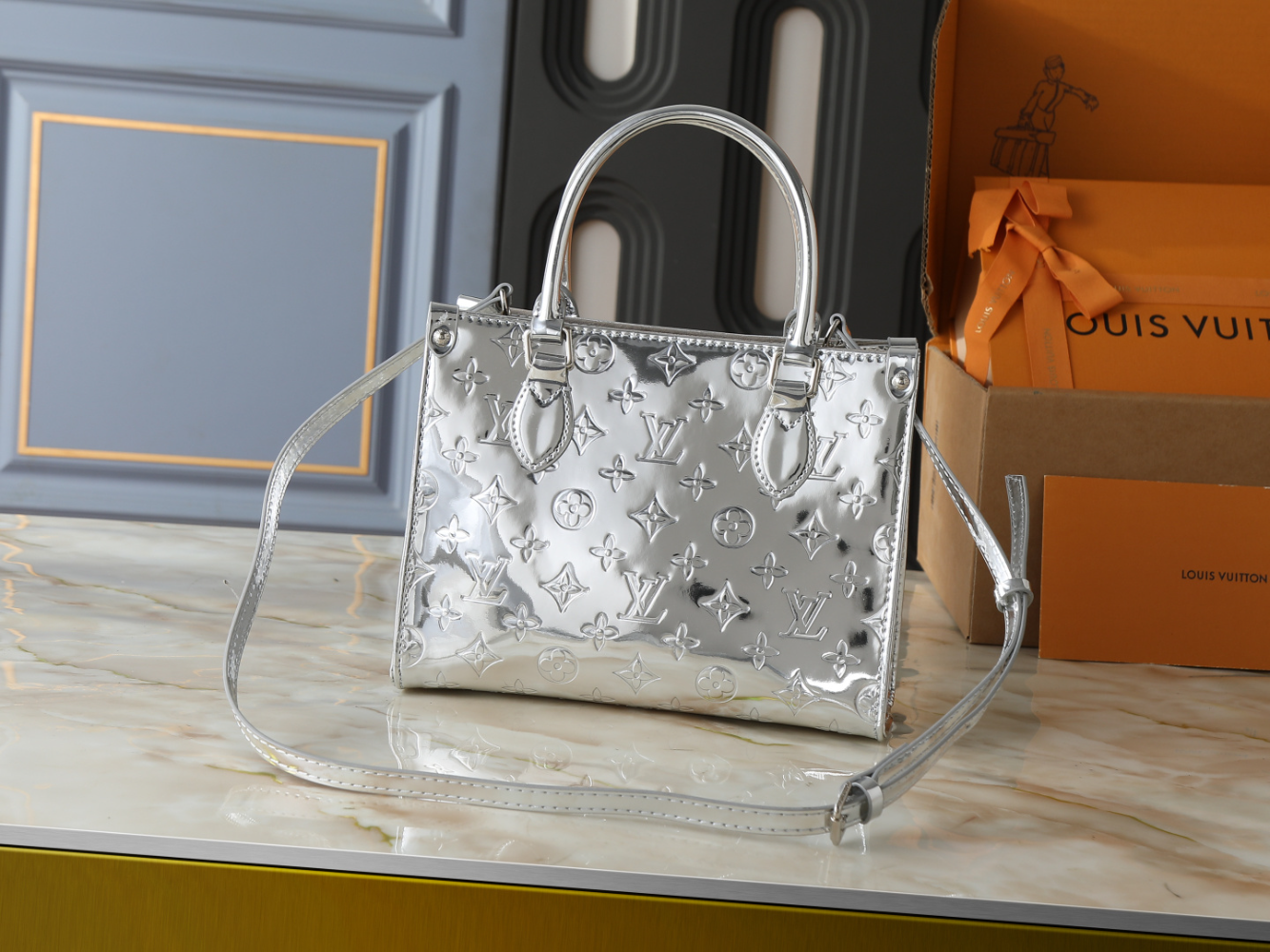 LEM418 New designer Shoulder totes Bags for womans ladies flap lady fashion casual handbag silver color tote bag 2 size