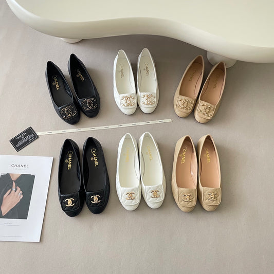 CEM184 womens Dress shoes designer Ballet shoes Flat boat shoe leather bow Dance formal shoes Lady Trample Lazy Loafers Quilted Leather Ballet Dress Shoes Luxury shoes