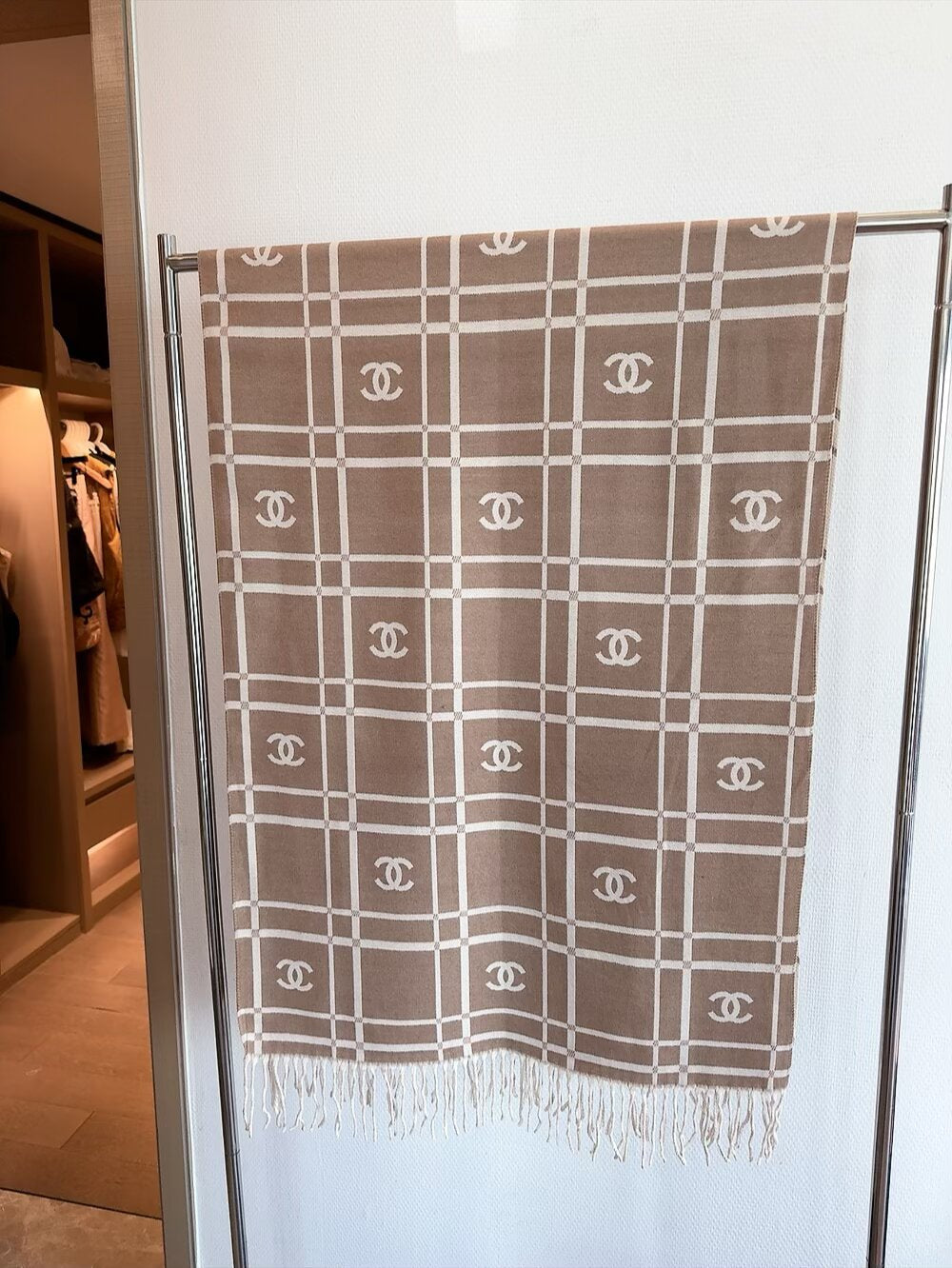 CEM177 Designer Scarf Silk wool viscose fiber Cotton Blend Women Fashion Silks Scarf Designers Scarves luxury Silk color-blocking fringed edges