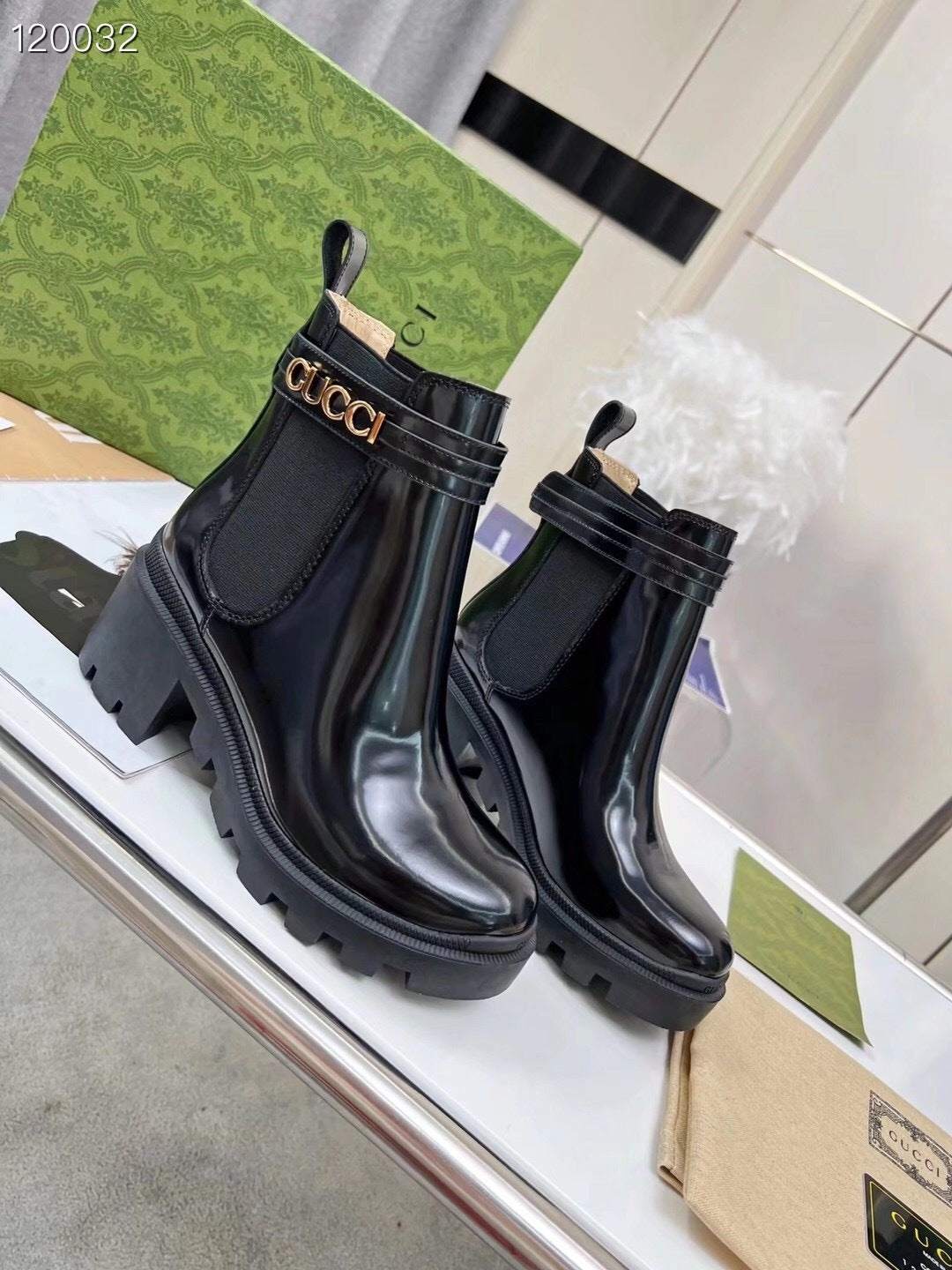 GEM106 Womens Ankle Boots 2025 Thick Bottom Platform Woman Shoes Zipper Fashion Female Luxury Designer Boot Casual Ladies MartinBoots combat Boots