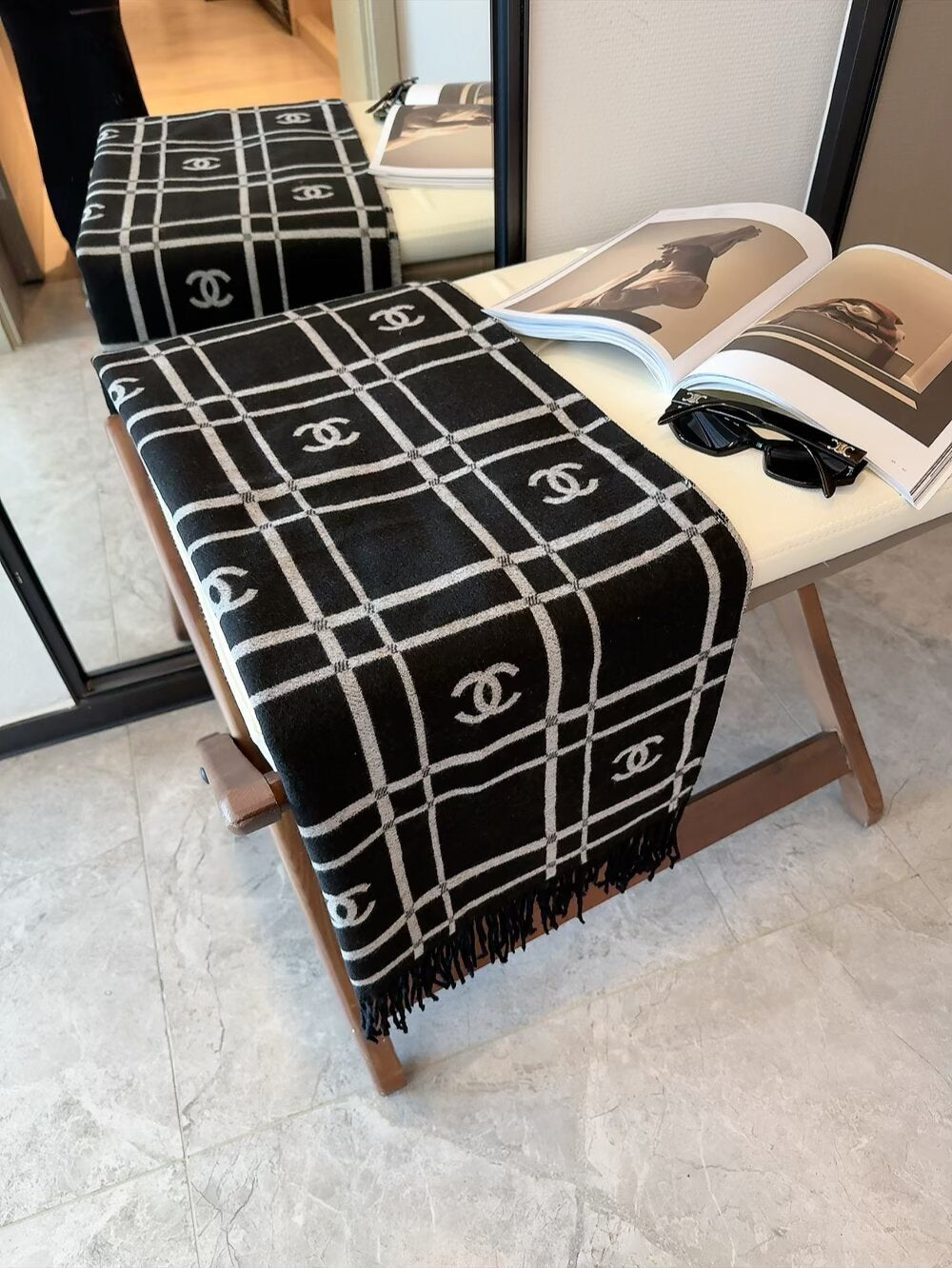 CEM177 Designer Scarf Silk wool viscose fiber Cotton Blend Women Fashion Silks Scarf Designers Scarves luxury Silk color-blocking fringed edges