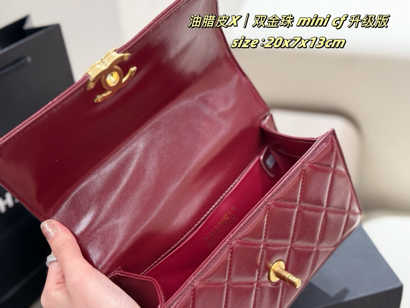 CEM242 New arrive fashion black white  red hand bag for woman beautiful gift to choose gift 20*3*17cm
