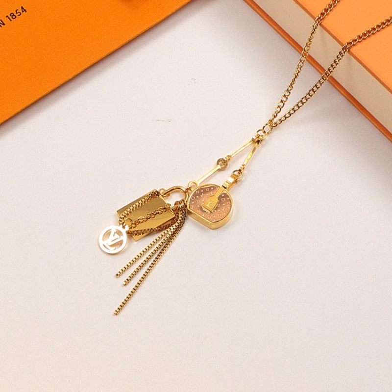 LEM404 New Arrive Fashion Gold Color Long Necklace for Woman Beautiful Jewelry To Choose Gift