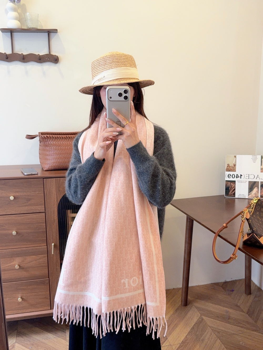 DEM333 new arrive  Hot sale black pink color fashion beautiful  scarf  for woman gift  to choose size 180*60cm