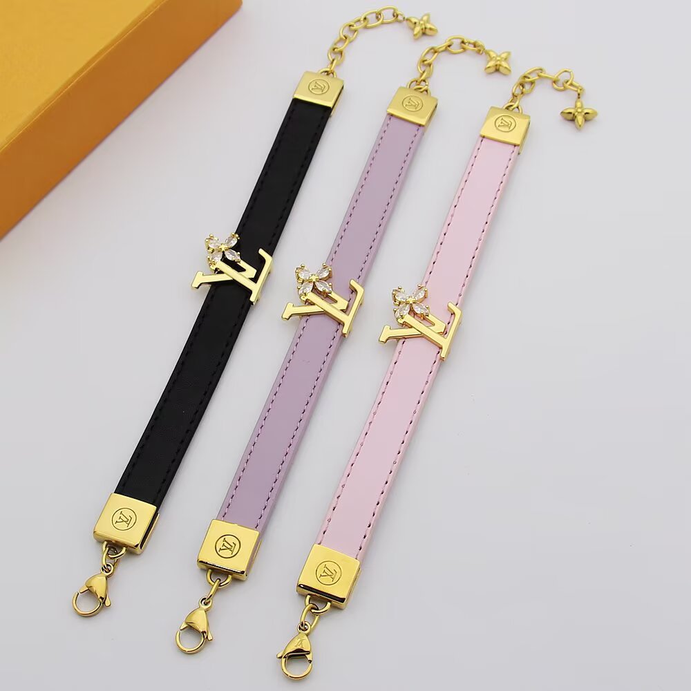 LEM264 Designers Mens Womens Bracelets Bangle Luxury Designer Jewelry Leather 18K Gold Plated Stainless steel Bracelet