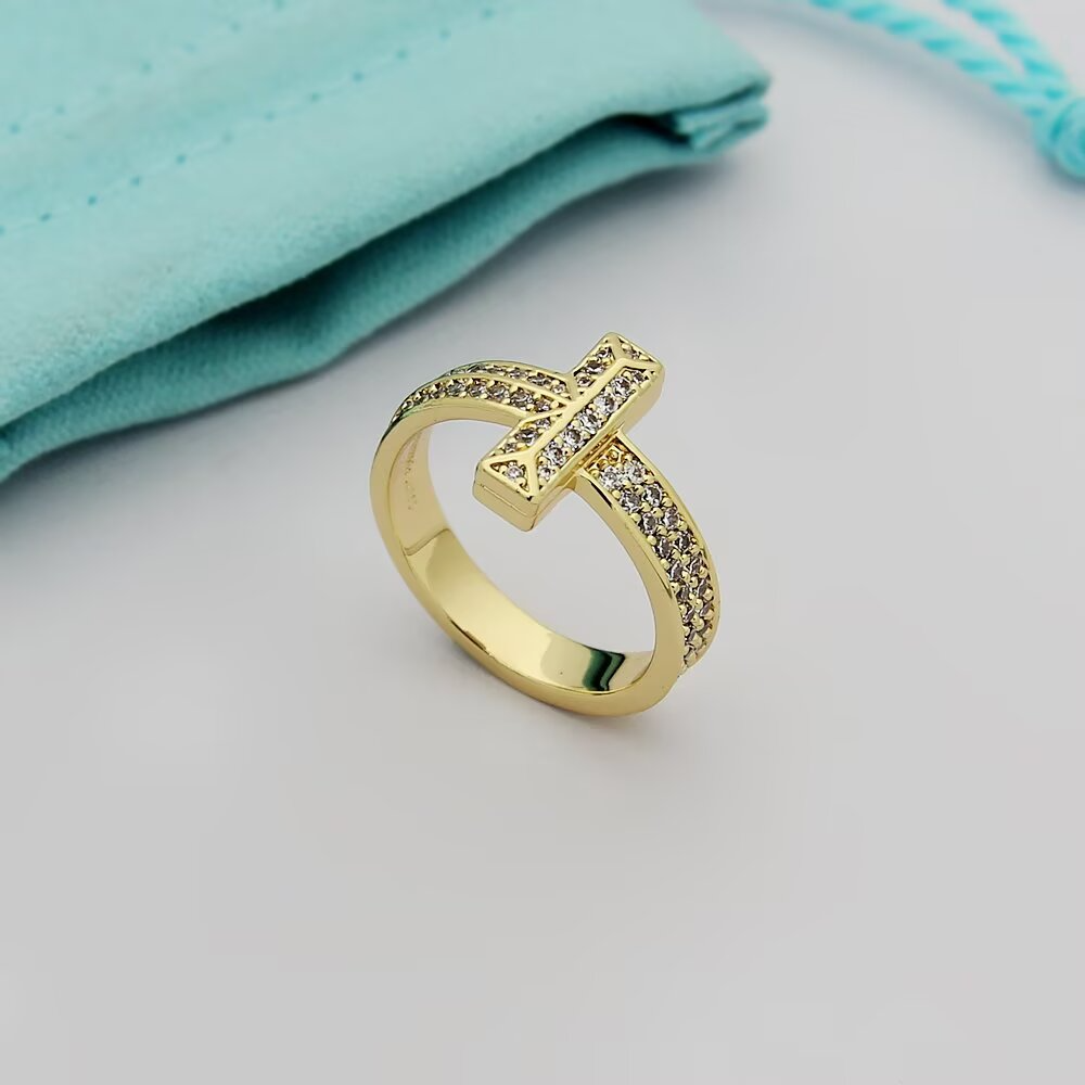 TEM47 New Classic Ring Brand Designer Titanium Steel Ring Gold Ring Women Mens Ring Love Promise Jewelry