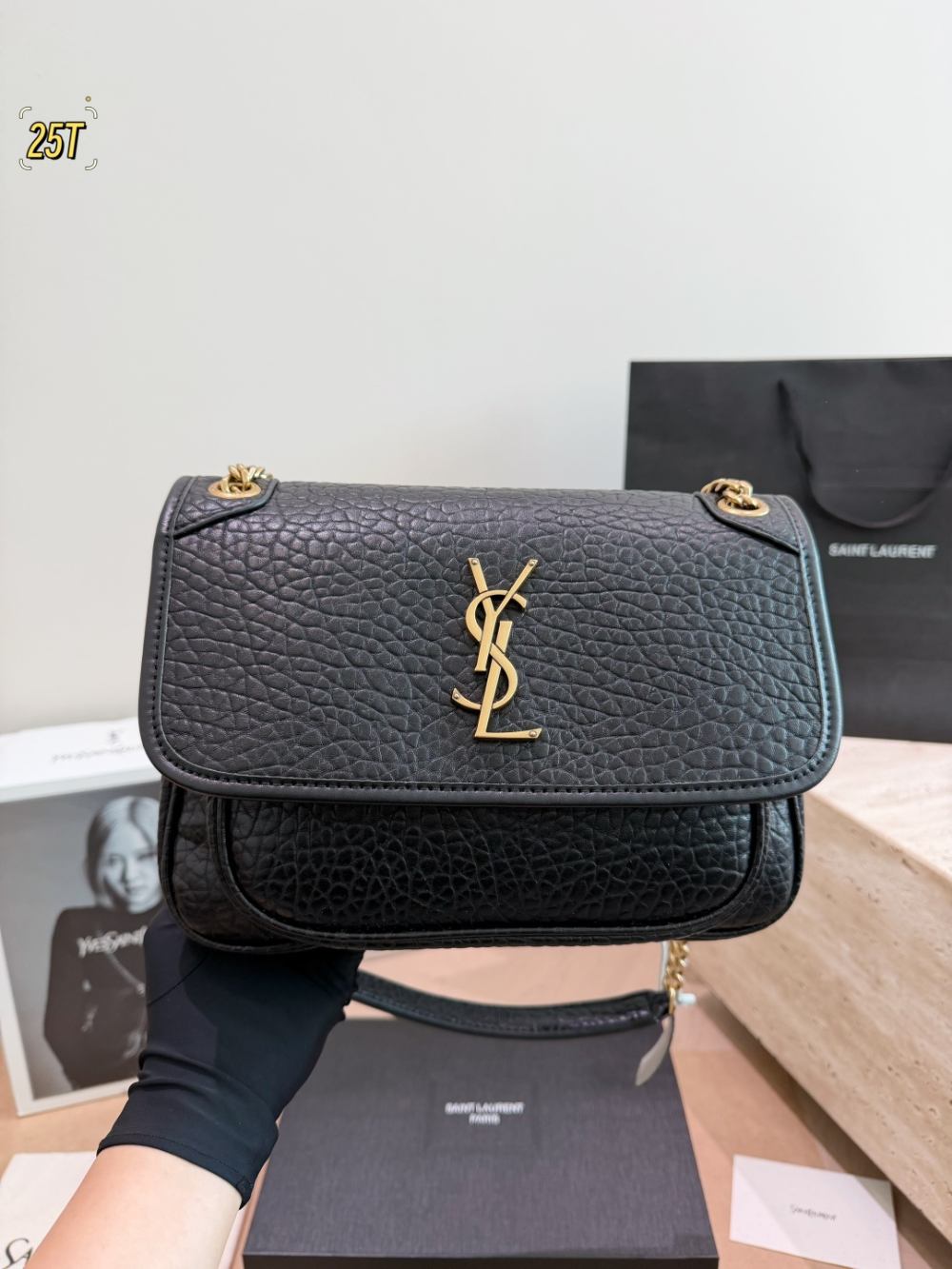 YLEM28 New arrive fashion black  red brown white bag for woman hands bag beautiful gift to choose gift 2 size