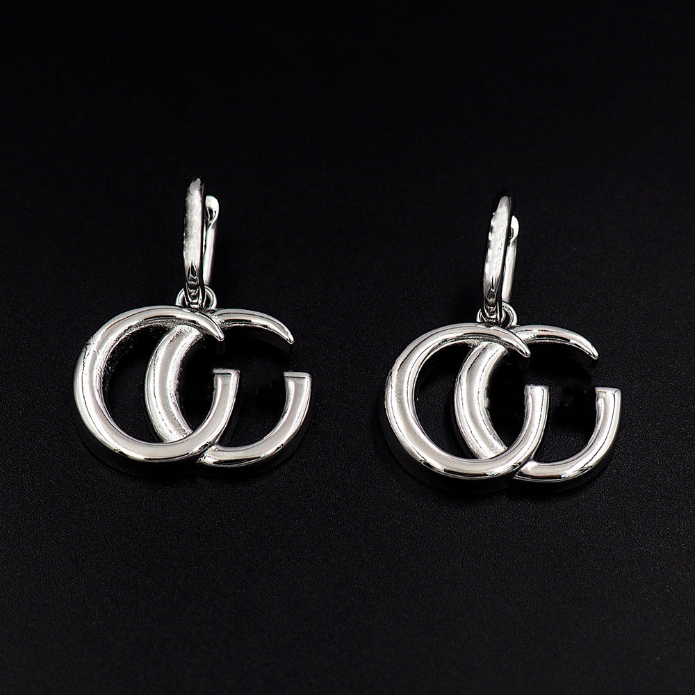 GEM150 New Arrive  Silver and Gold Color Earring Fashion Design Earring Charm for Women Jewelry 4cm Long