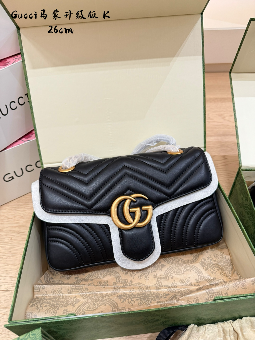 GEM229 New arrive fashion black white khaki color bag for woman beautiful gift to choose 3 size