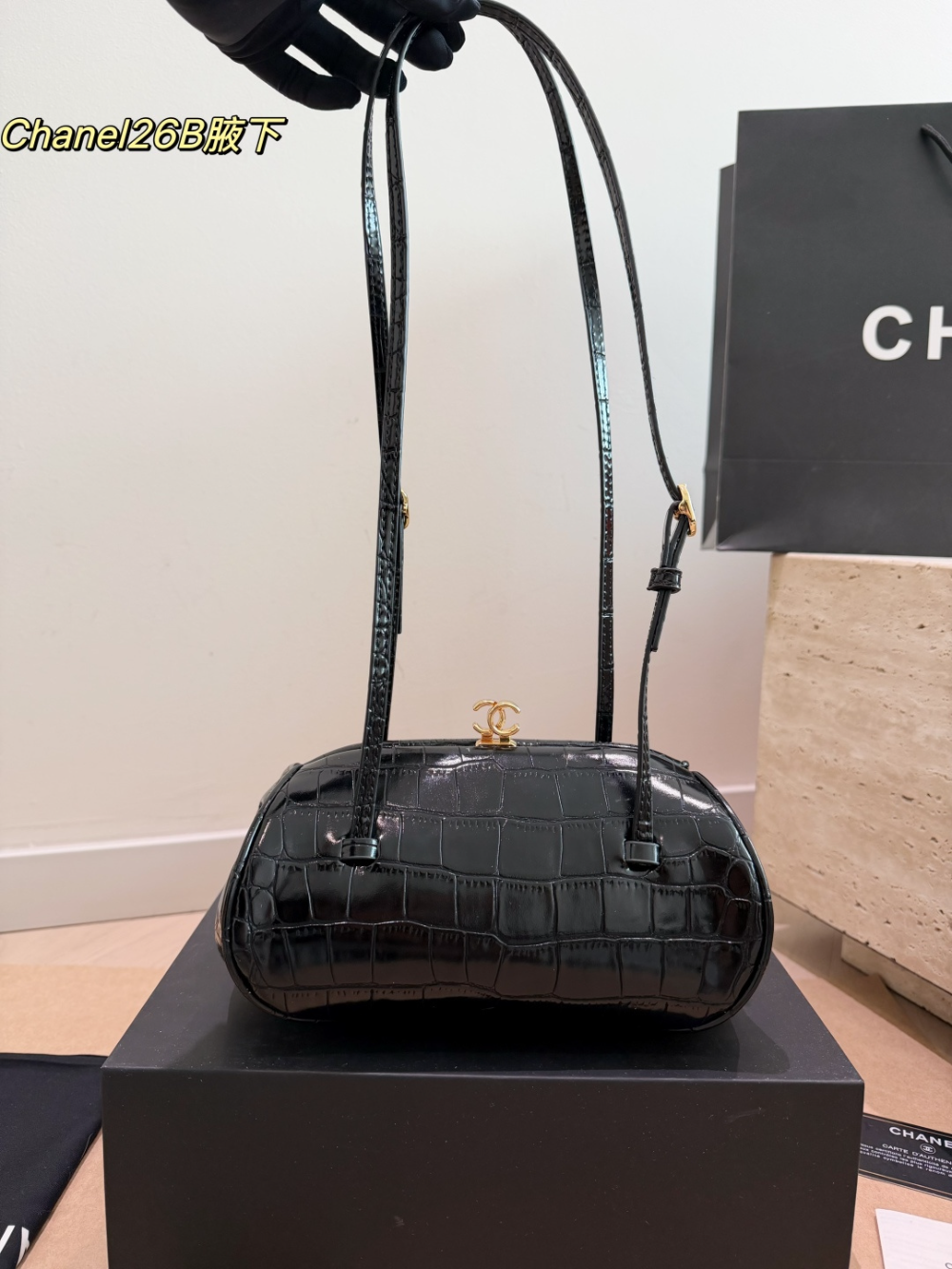 CEM488 New arrive fashion black red coffee bag for woman hands bag beautiful gift to choose gift 23x12cm