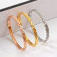 CEM187  Fashion  Stainless Steel 3 Color Bracelet Gold Silver Color Bracelet Bangle Bague Femme for Woman Gift