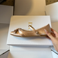 CEM298 New satin low-heeled Mary Jane shoes - Butterfly knot flat style fashionable and gentle women's shoes The color is exquisite and it is an excellent gift choice