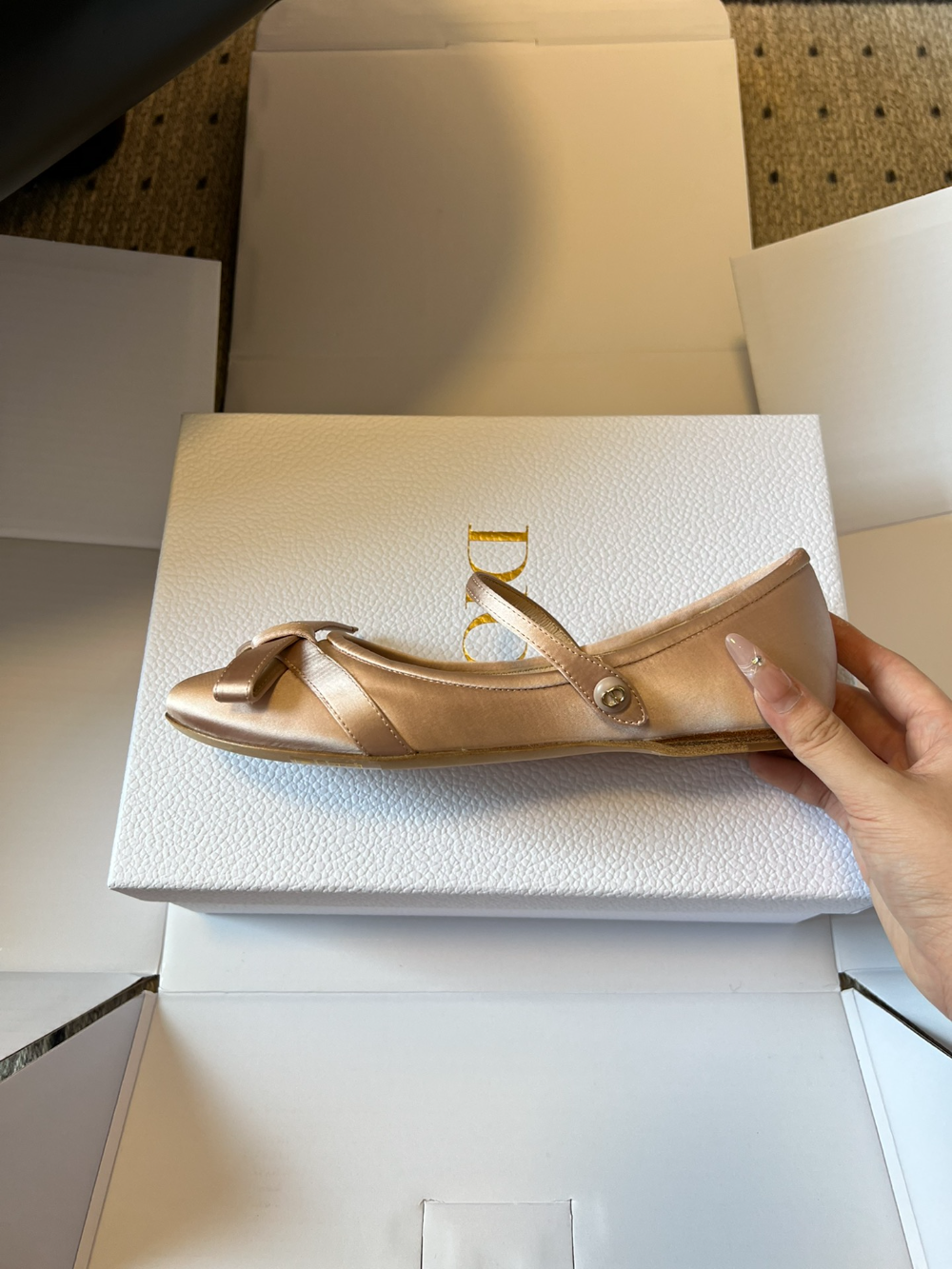 CEM298 New satin low-heeled Mary Jane shoes - Butterfly knot flat style fashionable and gentle women's shoes The color is exquisite and it is an excellent gift choice