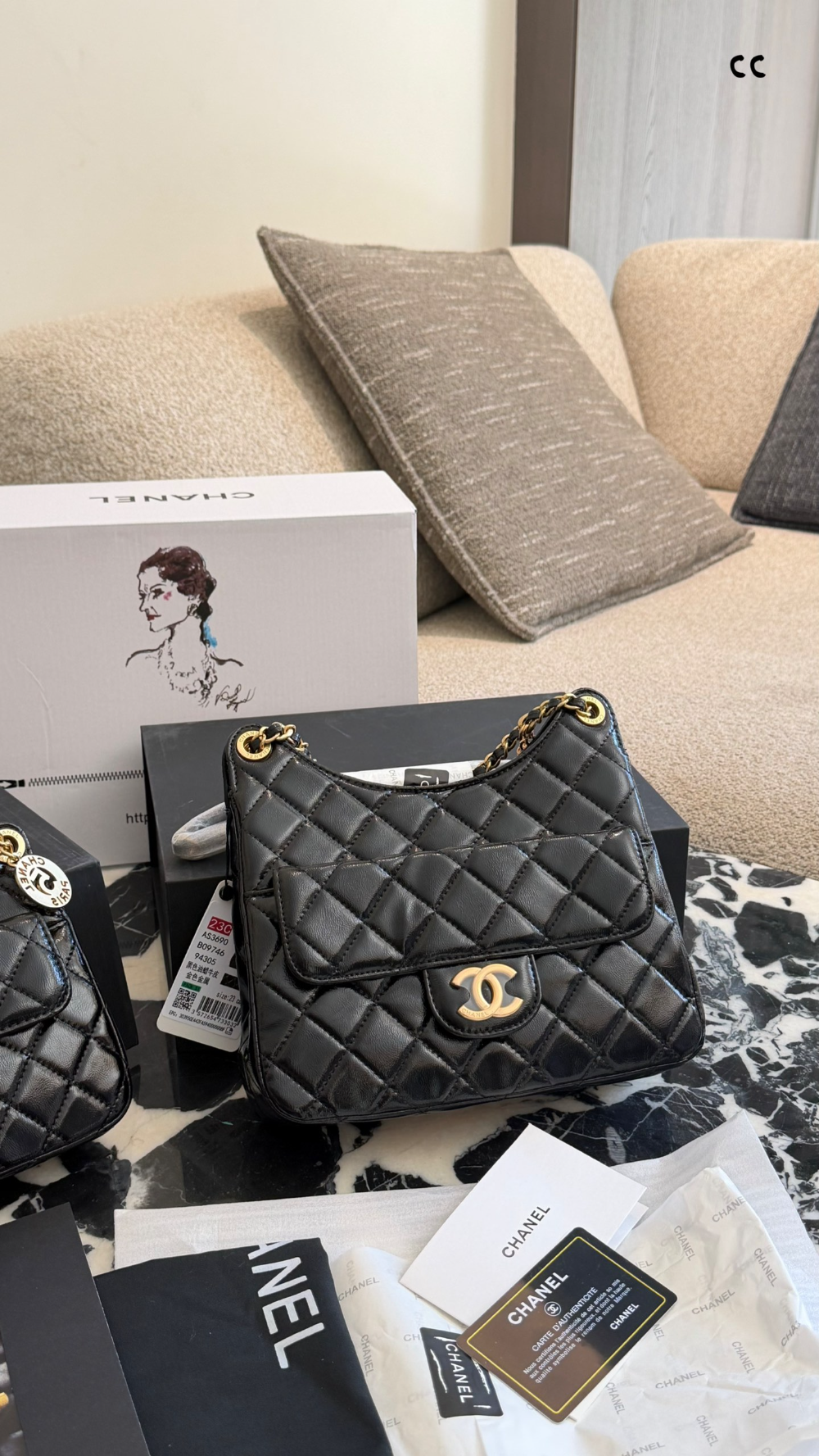 CEM394 New arrive fashion black white color bag for woman beautiful gift to choose 2 size