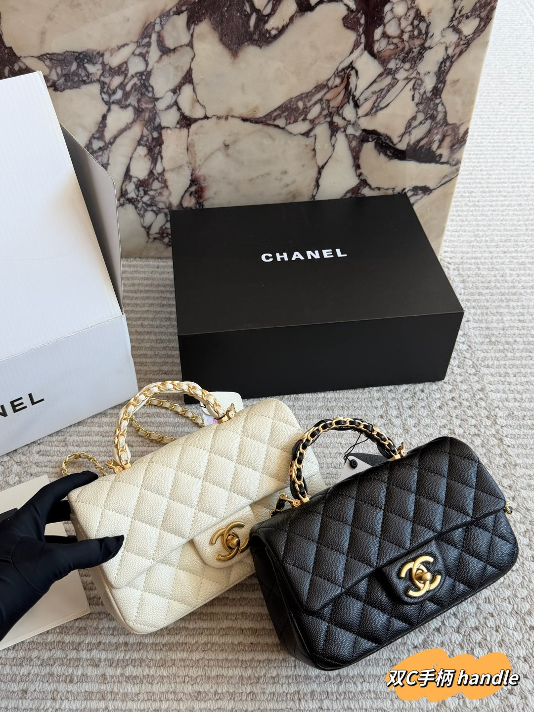 CEM248 designer shoulder bags classic flap patterned chain shoulder crossbody black white bag 20*12cm