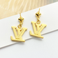 LEM393 New Arrive Fashion Gold Color  Full Diamond Earring  for Woman Jewelry Beautiful Jewelry To Choose Gift No with Box