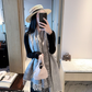 DEM340 new arrive  Hot sale black pink color fashion beautiful  scarf  for woman gift  to choose size 180*60cm