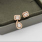 MEM16 New Full Diamond  Stud Earring Designer 18K Gold Stud Earring  Women  Love Promise Jewelry