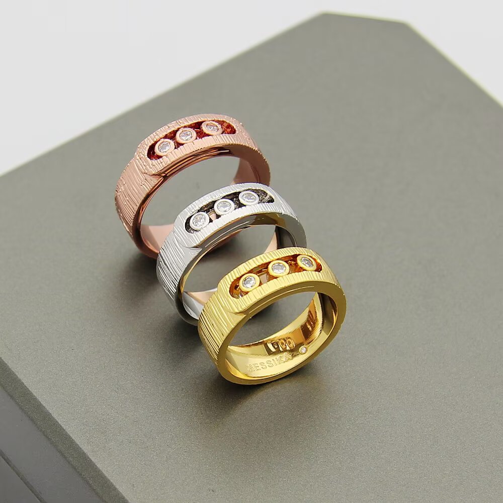 MEM13 luxury designer Love Ring Titanium Steel Classic gold ring Jewellery Men and Women Couples Wedding Ring Valentine's Day Gift
