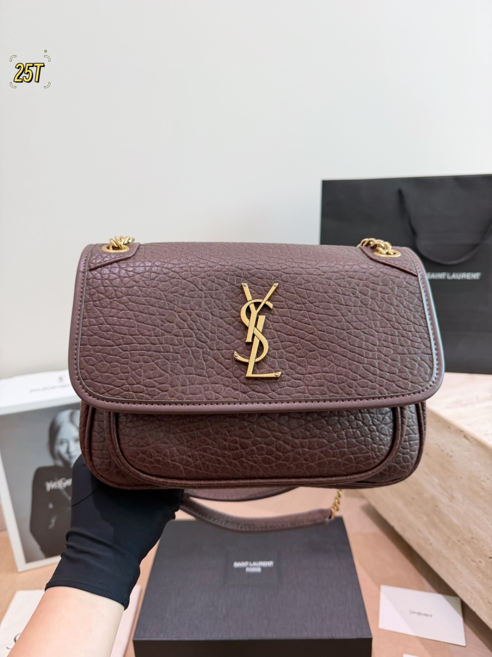 YLEM28 New arrive fashion black  red brown white bag for woman hands bag beautiful gift to choose gift 2 size