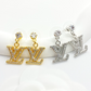 LEM393 New Arrive Fashion Gold Color  Full Diamond Earring  for Woman Jewelry Beautiful Jewelry To Choose Gift No with Box