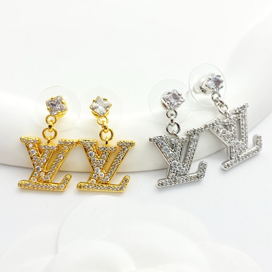 LEM393 New Arrive Fashion Gold Color  Full Diamond Earring  for Woman Jewelry Beautiful Jewelry To Choose Gift No with Box